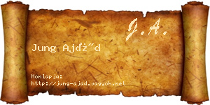Jung Ajád névjegykártya